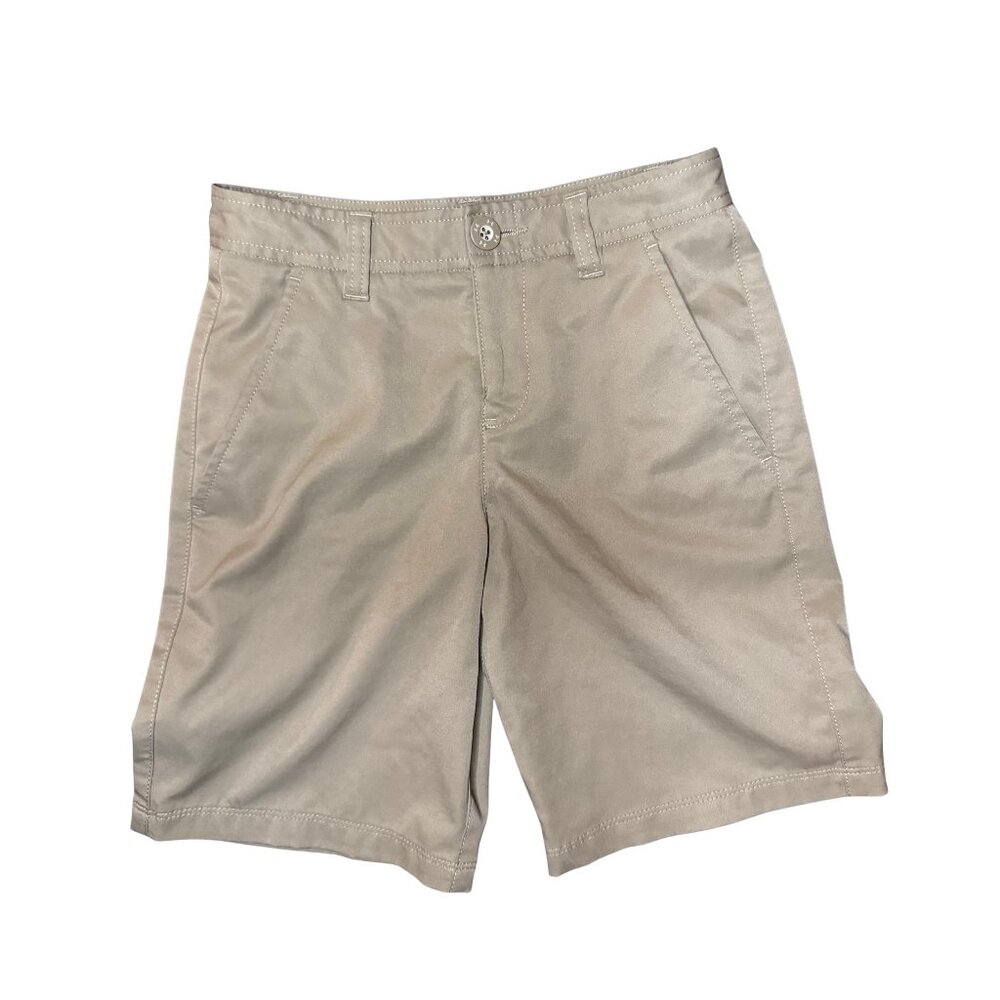 Under Armour Boys Shorts Size 10 | Khaki Tan Stretch Uniform Golf School Casual